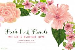 Pink Floral Watercolors Hibiscus Product Image 5
