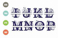  Split Letters A-Z SVG, Split Numbers 0-9 SVG Product Image 3