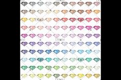 100 Side View Real Diamond Clip Arts, Wedding Diamond Product Image 5