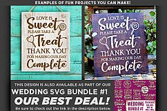 Love Is Sweet Please Take A Seat Wedding SVG File - 5506 Product Image 2