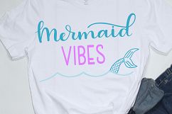 Mermaid SVG - Mermaid Vibes with mermaid tail Product Image 2