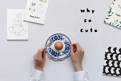 WHY SO CUTE: 10 Easter watercolor bunnies Product Image 5
