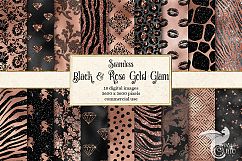 Black and Rose Gold Glam Textures Product Image 1