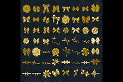 56 Luxury Gold Bows and Ribbons Clip Arts PNG Transparent Product Image 3