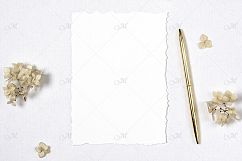 Paper and Hortensia Mock-up, PSD+JPG Product Image 2