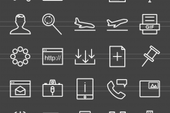 166 Interface Line Inverted Icons Product Image 2
