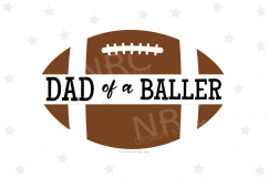 Football Dad of a Baller SVG File, Sports Product Image 1