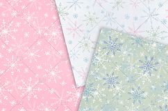 Snowflake digital paper, Christmas digital papers Product Image 4