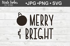 Merry &amp; Bright SVG Cut File Product Image 1