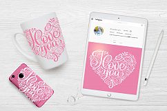 I Love You Vector Valentine Quote SVG Product Image 2