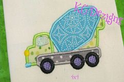 Concrete Truck Machine Applique Embroidery Design Product Image 3