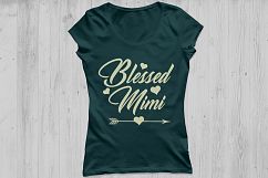 Blessed Mimi SVG, Mimi SVG, Grandmother SVG, Grandma Svg, Mother&#039;s Day, New Grandma, Arrow Svg, Silhouette Cricut Files, svg, dxf, eps, png. Product Image 2