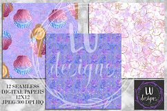 Summer Digital Papers, Beach Tropical Patterns, Summer Backgrounds Product Image 3