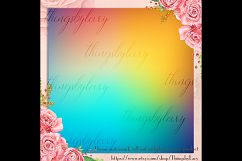 16 Rainbow Gradient Texture Digital Papers, Fairy Tale Paper Product Image 2
