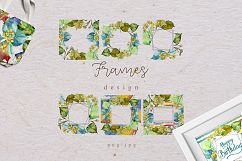Watercolor linden leaves PNG set Product Image 5