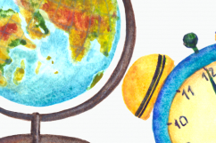 Watercolor Back to School Clip Art Set Product Image 2