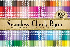 100 Seamless White Check Digital Papers 12 x 12 inch Product Image 1