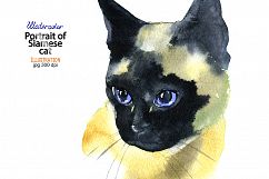 Watercolor Siamese cat Product Image 1