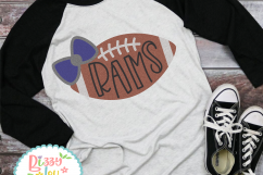 Rams Football with Bow Product Image 2