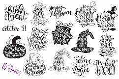 Halloween hand drawn Quotes SVG Cut files Product Image 4