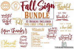 Fall Sign SVG Bundle, Autumn SVG, Fall Cut Files Product Image 1