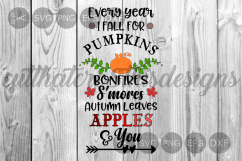 Every Year I Fall, Autumn, Pumpkins, Seasons, Cut File, SVG Product Image 1
