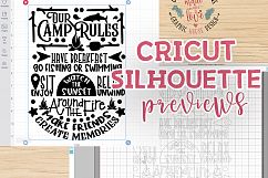 Our Camp Rules Cut File and Printable in SVG, DXF, PNG Product Image 2