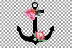Floral anchor clip art collection, watercolor floral anchor, Nautical anchor Files Vector Illustrator, PNG, EPS, JPG files included Product Image 7
