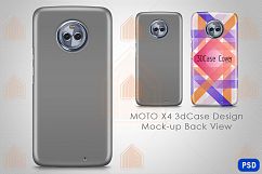 MOTO X4 3D Case Design Mockup Back View Product Image 1