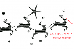 Christmas SVG File, SIlhouette SVG Files for Cameo and Cricut Design Space, Iron on Decal, Printable Transfer, DXF Commercial Use, Product Image 2