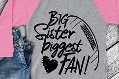 Biggest Fan SVG - Football Big Little Sister Brother Mom Dad Product Image 7