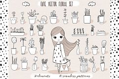 Cute vector pots and patterns Product Image 1