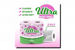 Ultra Paper Towels Creative Promo Poster Vector Product Image 1