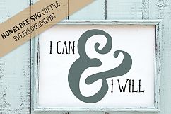 I can and I will SVG Cut File Product Image 1