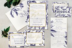 Gold &amp; Navy Wedding Invitation Suite Product Image 5