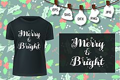 Merry And Bright SVG, Christmas Tree SVG, Christmas SVG Product Image 2
