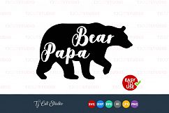 Papa bear svg, papa bear, bear svg, Files for Silhouette Cameo or Cricut, Commercial &amp; Personal Use. Product Image 1