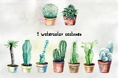 Watercolor cactuses Product Image 3
