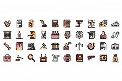 Lawyer icons vector flat Product Image 1