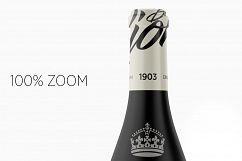 Matte Glass Wine Bottle Mockup Product Image 2