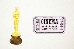 Watercolor Movie Clipart, Movie Clipart, Film Clipart Product Image 4