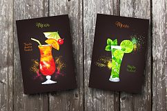   Set of watercolor fruits and cocktails. Summer collection of design elements. Product Image 2