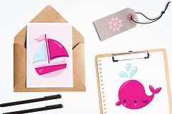 Nautical Whales graphics and illustrations Product Image 4
