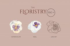 THE FLORISTRY floral collection - watercolor, line art, real Product Image 1