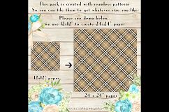 100 Seamless Plaid Pattern Digital Paper 12 x 12 inch Product Image 3
