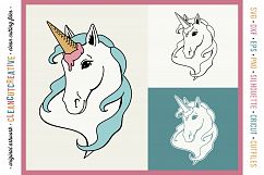 FUNNY UNICORN Ice Cream Horse - original cut file design SVG Product Image 1