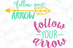 Follow Your Arrow Cut File Set | SVG, EPS, DXF, PNG Product Image 1
