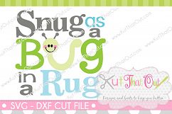 EXCLUSIVE Snug as a Bug SVG &amp; DXF Cut File Product Image 1