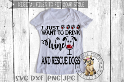 i just want to drink wine and Pet my Dog, Cat, Rescue Bund Product Image 6