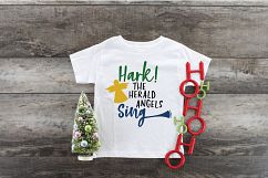 Hark the Herald Angels Sing - Christmas SVG Cut File - DXF Product Image 7